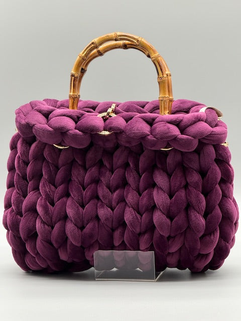 Hera Bag Samt Bordeauxviolett