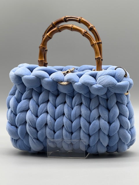 Hera Bag Samt Hellblau