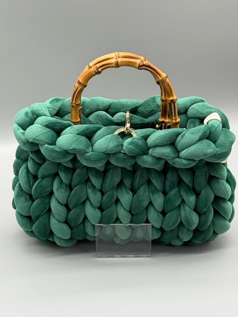 Hera Bag Premium Samt Smaragdgrün