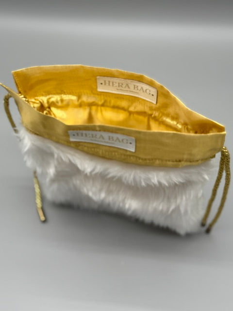 Wende-Innentasche für die Hera Bag Sparkly Gold/Kunstfell