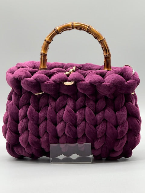 Hera Bag Samt Bordeauxviolett