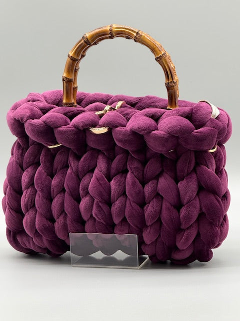 Hera Bag Samt Bordeauxviolett