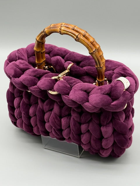 Hera Bag Samt Bordeauxviolett
