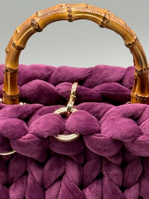 Hera Bag Samt Bordeauxviolett