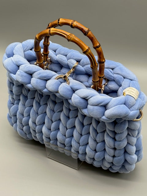 Hera Bag Samt Hellblau