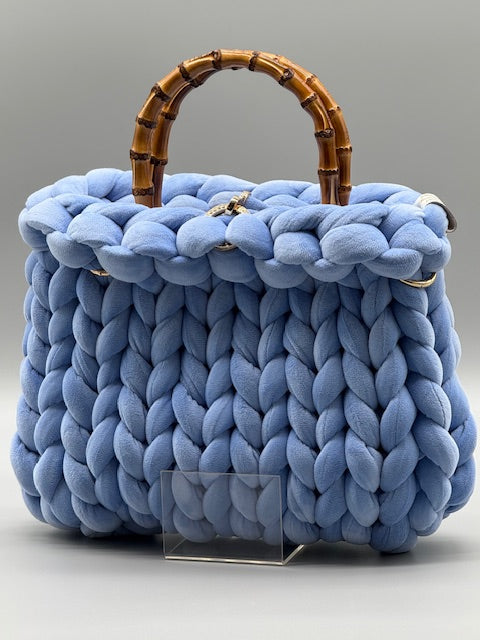 Hera Bag Samt Hellblau