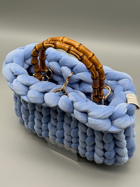 Hera Bag Samt Hellblau