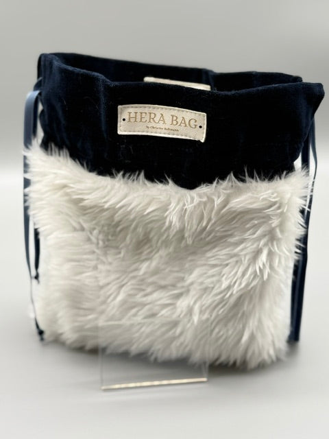 Wende-Innentasche für die Hera Bag Sparkly Samt/Kunstfell
