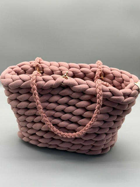 Hera Bag Weekender, Acrylic, Dark Pink, Large, 40 x 30 cm, mit Boden und V-Form