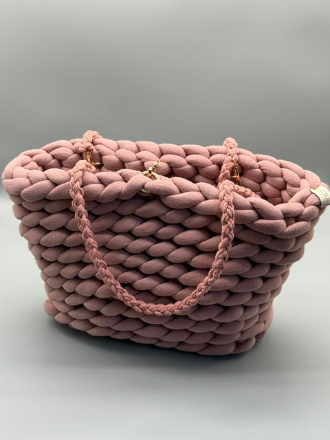 Hera Bag Weekender, Acrylic, Dark Pink, Large, 40 x 30 cm, mit Boden und V-Form