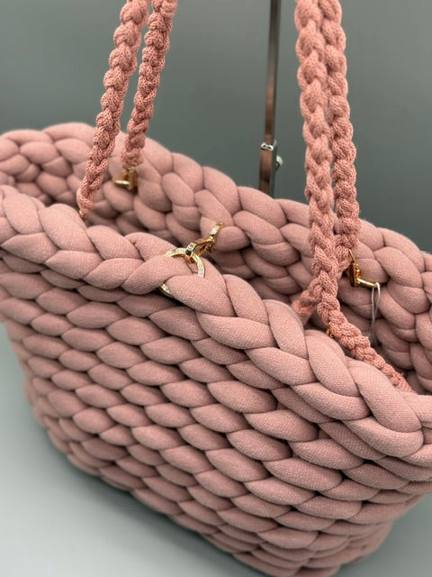 Hera Bag Weekender, Acrylic, Dark Pink, Large, 40 x 30 cm, mit Boden und V-Form