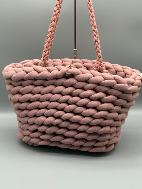 Hera Bag Weekender, Acrylic, Dark Pink, Large, 40 x 30 cm, mit Boden und V-Form