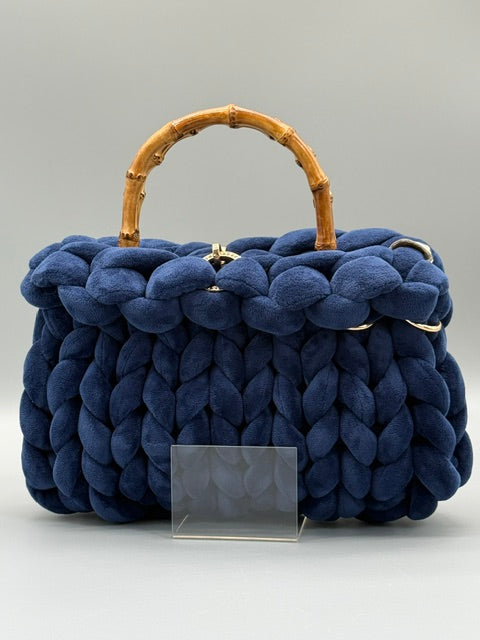 Hera Bag Samt Marineblau