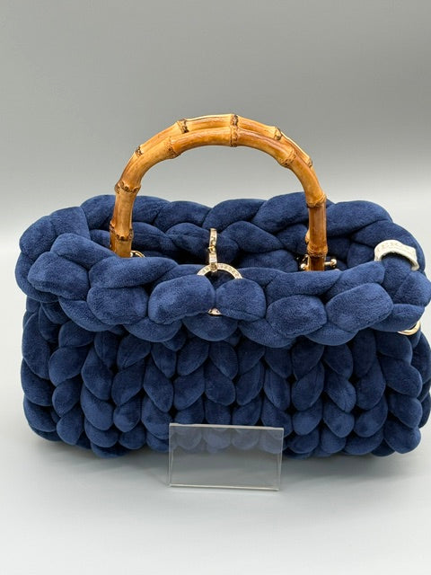 Hera Bag Samt Marineblau