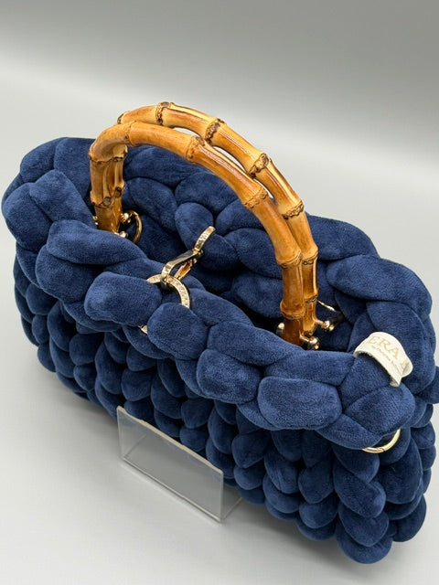 Hera Bag Samt Marineblau