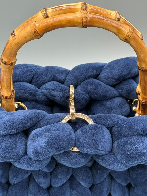 Hera Bag Samt Marineblau