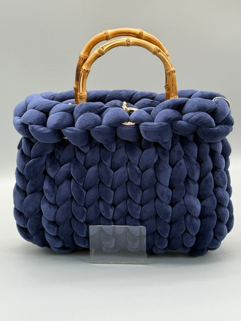 Hera Bag Samt Marineblau