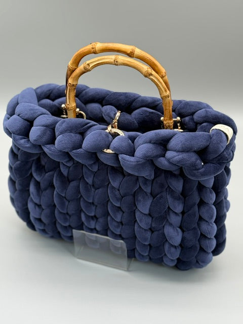 Hera Bag Samt Marineblau