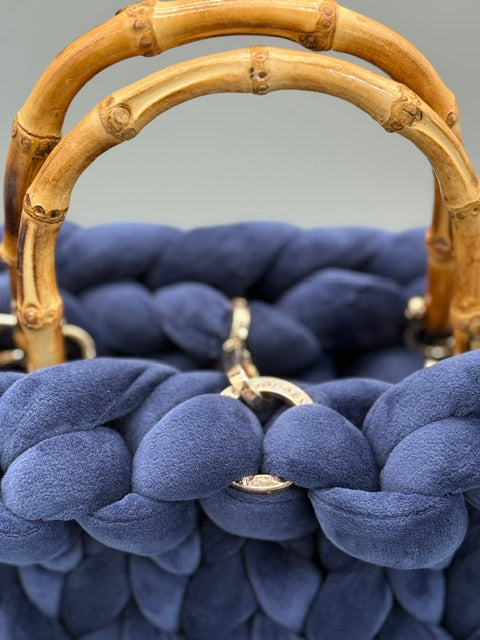 Hera Bag Samt Marineblau