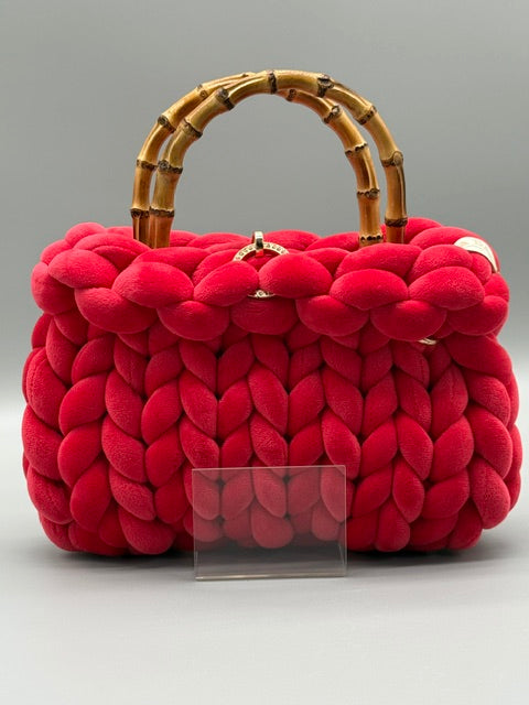 Hera Bag Samt Rubinrot
