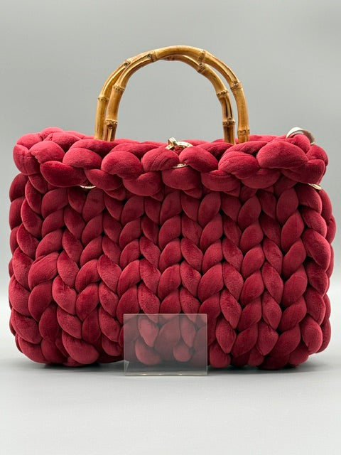 Hera Bag Samt Bordeauxrot