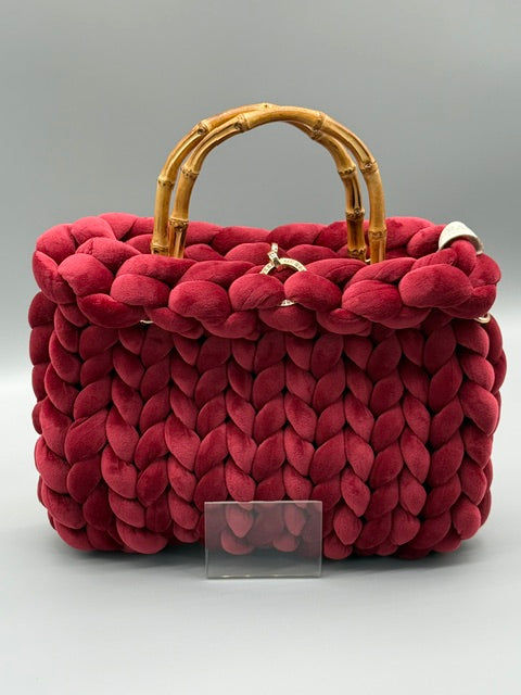 Hera Bag Samt Bordeauxrot