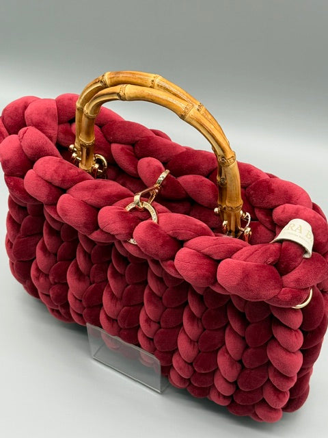 Hera Bag Samt Bordeauxrot
