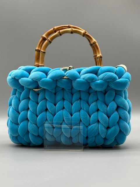 Hera Bag Samt Azurblau