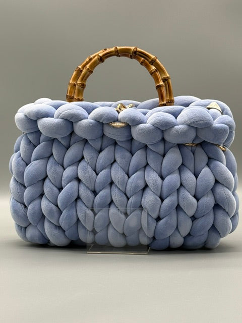 Hera Bag Premium Samt Hellblau