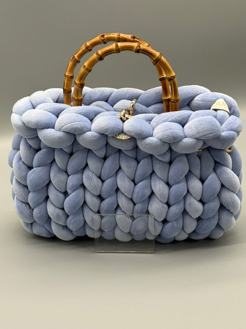 Hera Bag Premium Samt Hellblau