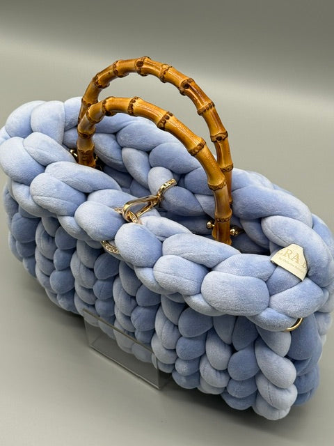 Hera Bag Premium Samt Hellblau
