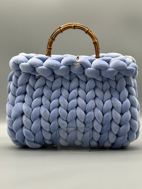 Hera Bag Premium Samt Hellblau