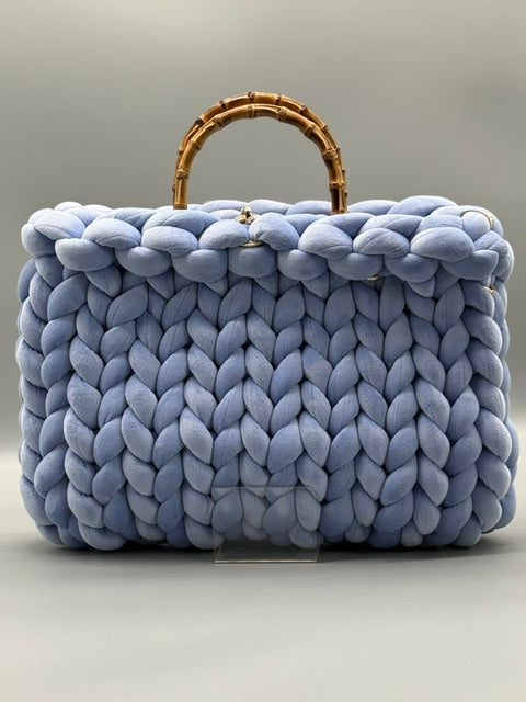 Hera Bag Premium Samt Hellblau