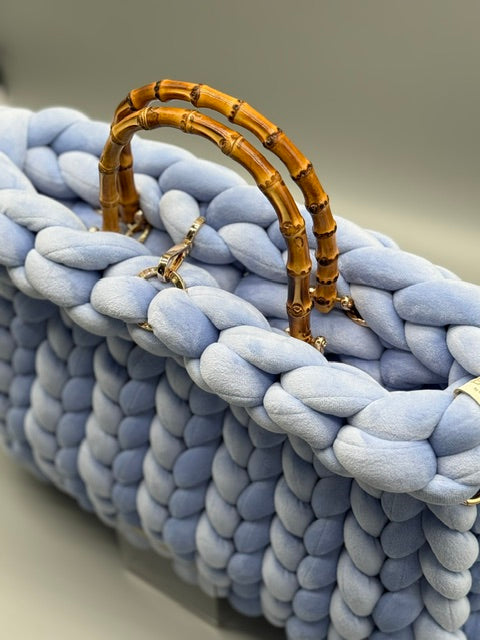 Hera Bag Premium Samt Hellblau