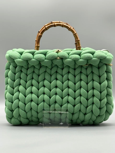 Hera Bag Premium Baumwolle Maigrün