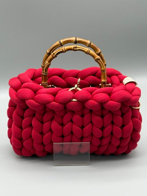 Hera Bag Premium Baumwolle Rubinrot