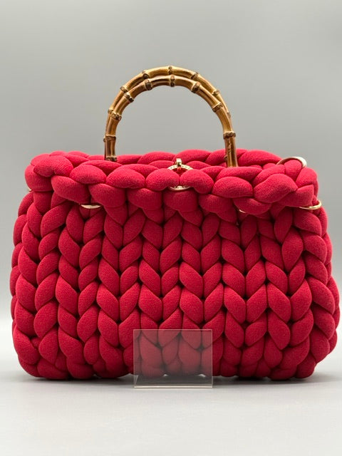 Hera Bag Premium Baumwolle Rubinrot