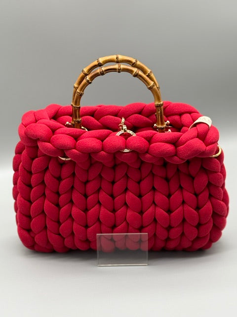 Hera Bag Premium Baumwolle Rubinrot