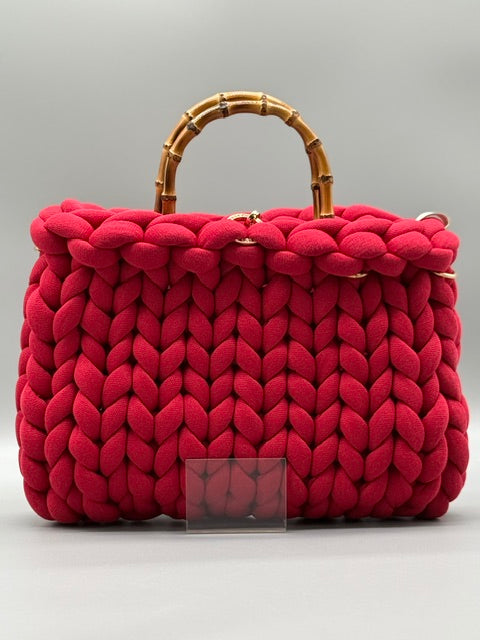 Hera Bag Premium Baumwolle Rubinrot
