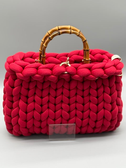 Hera Bag Premium Baumwolle Rubinrot