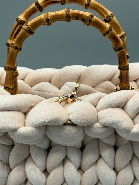 Hera Bag Samt Creme