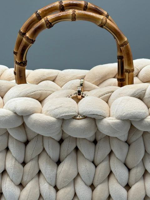 Hera Bag Premium Samt Creme