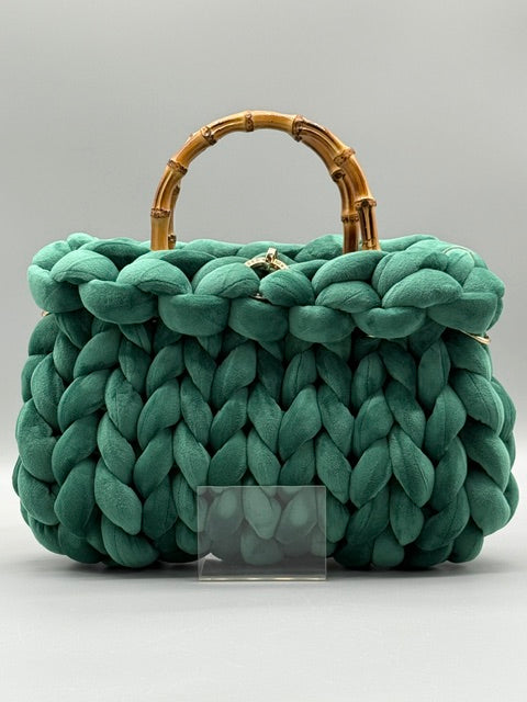 Hera Bag Premium Samt Smaragdgrün