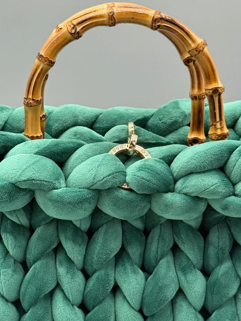 Hera Bag Premium Samt Smaragdgrün