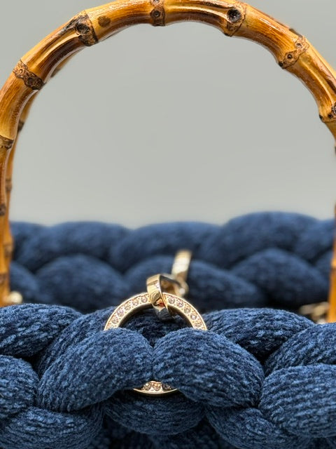 Hera Bag Chenille Saphirblau