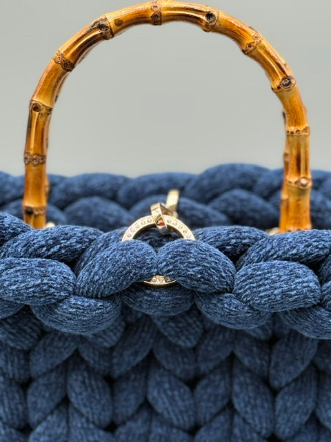 Hera Bag Chenille Saphirblau