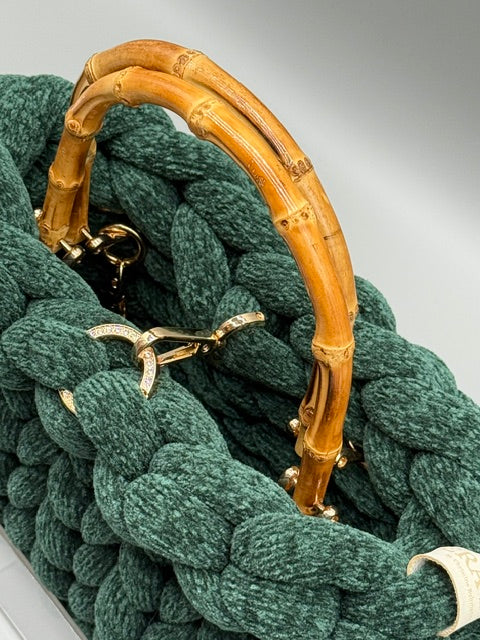 Hera Bag Chenille Smaragdgrün