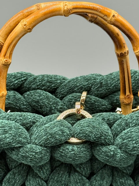 Hera Bag Chenille Smaragdgrün