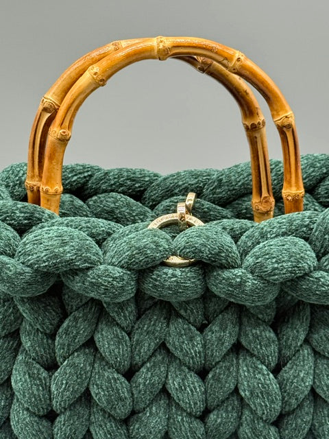 Hera Bag Chenille Smaragdgrün
