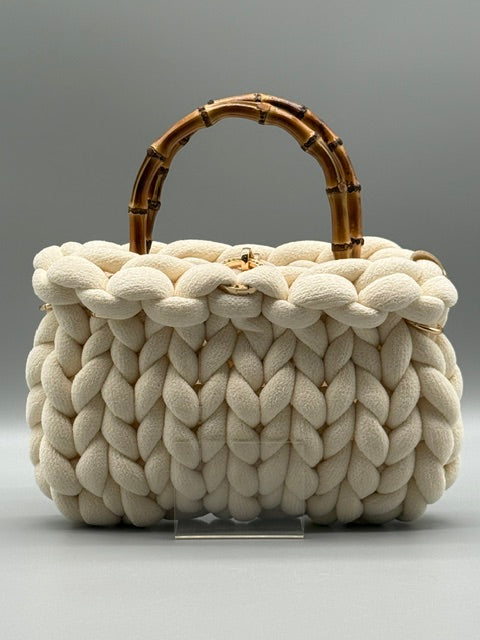 Hera Bag Chenille Cremeweiß